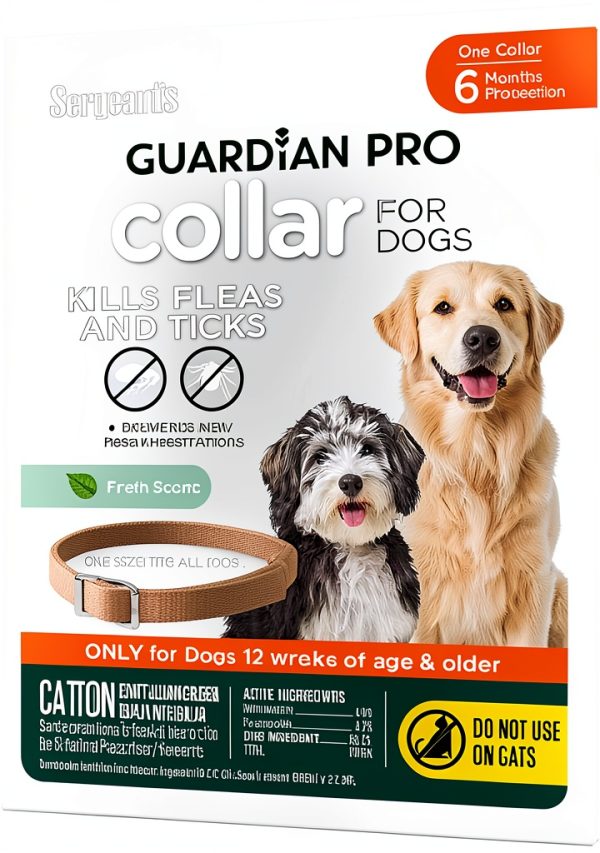 Sergeants Flea Collar for Dogs Kills Fleas Ticks 6 Months-0