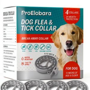 ProElobara Dog Flea Collar 4 Pack Waterproof Adjustable-0