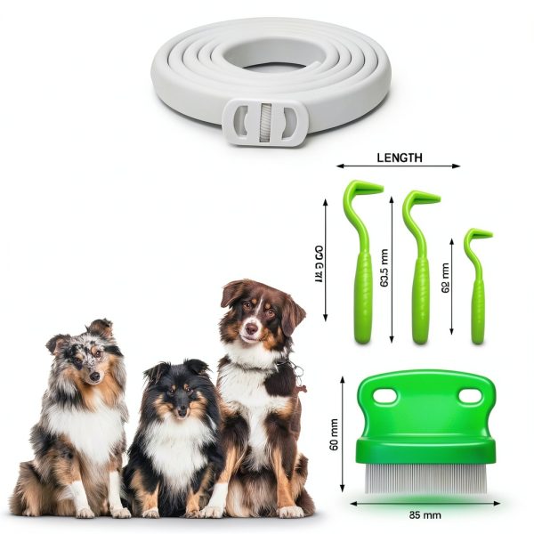 Glantu Flea Collar Natural Waterproof Protection for Dogs-1