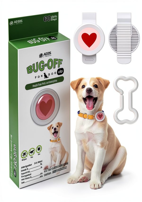 KN FLAX Dog Flea Collar Natural Essential Oils Clip Design-0