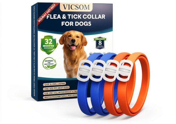 VICSOM Dog Flea Collar 8 Month Protection Water Resistant-0