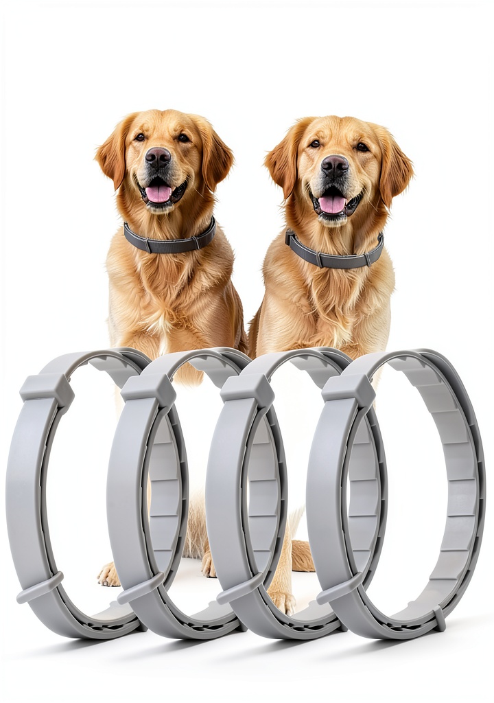 'Glantu Dog Flea Collar on a dog during outdoor play'