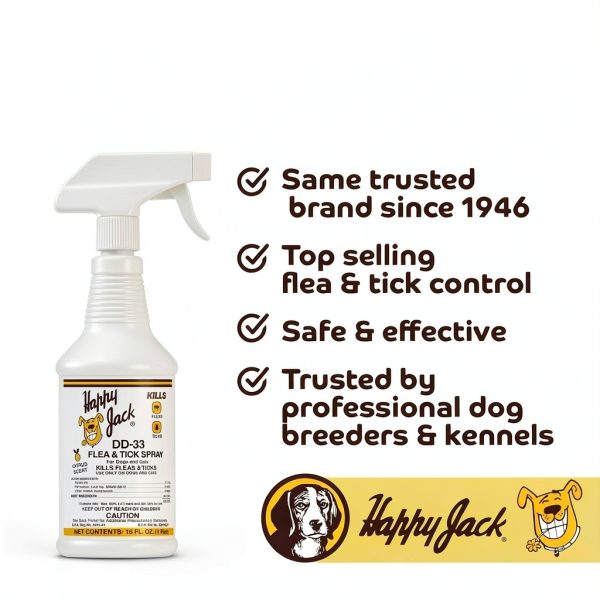 Happy Jack Flea Tick Spray Kills Prevents Safe Dogs Cats-4