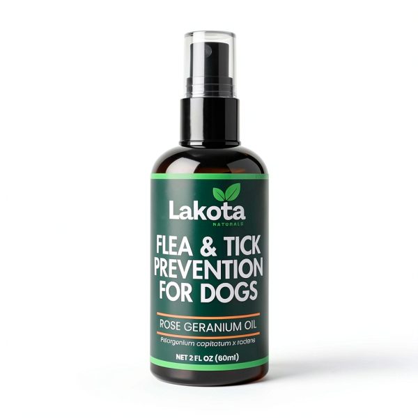 Lakota Naturals Dog Flea Spray Natural Rose Geranium Oil-3