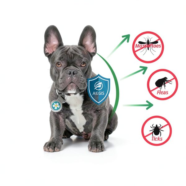 KN FLAX Dog Flea Collar Natural Essential Oils Clip Design-1