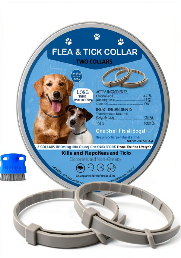 PUBAMALL Dog Flea Collar Long Lasting Water Resistant-0