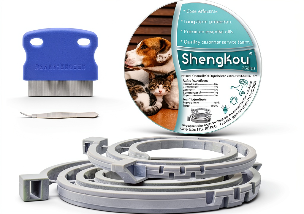 'ShengKou flea and tick collar on a dog'