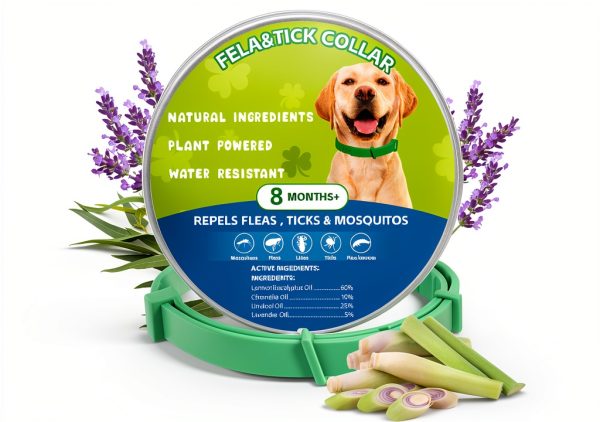 Trihood Natural Flea Collar for Dogs Waterproof Adjustable-0