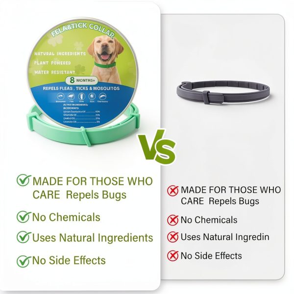 Trihood Natural Flea Collar for Dogs Waterproof Adjustable-4