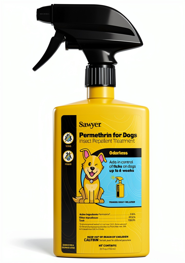 Sawyer Permethrin spray being applied to a hiking jacket