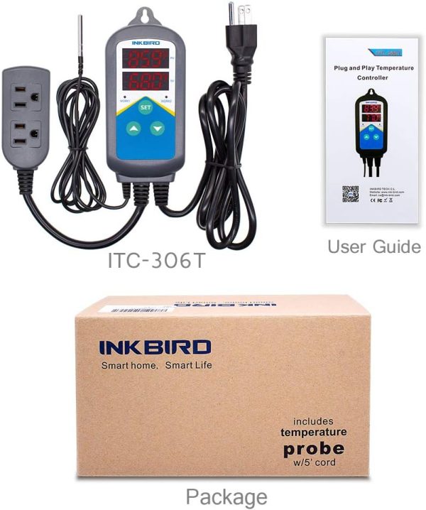 Inkbird Digital Temperature Probe Controller 1200W Heating Timer Plug-6