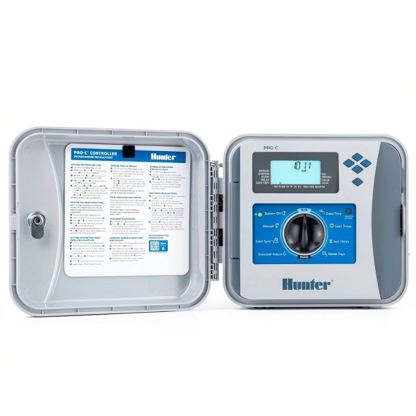 Hunter Pro-C 4 Zone Sprinkler Timer – Up to 32 Stations (P2C400)-0
