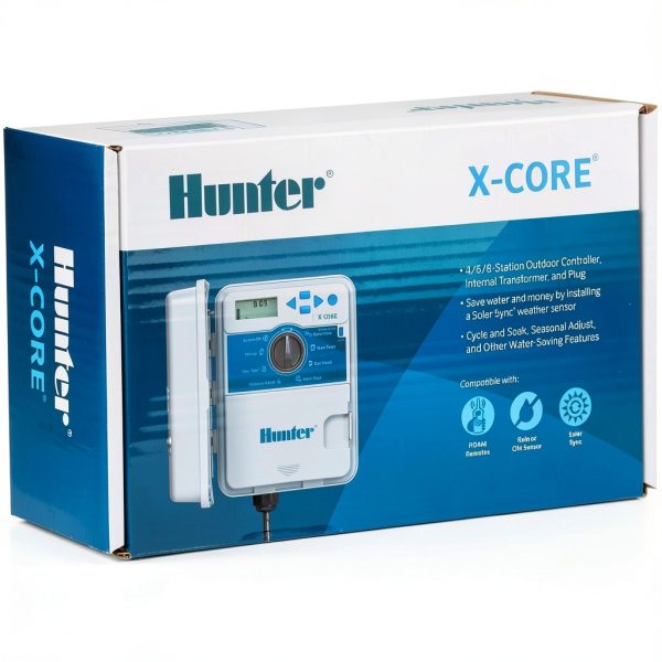 Hunter X-Core XC400 4 Zone Outdoor Sprinkler Controller, Weather-Resistant Irrigation Timer for Lawn and Garden, Easy Install, Automatic Watering System-4