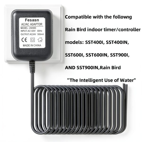Replacement Rain Bird Power Supply 24V Transformer 9.84 FT Cable-1
